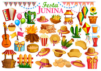 Festa Junina celebration background of Brazil and Portugal festival