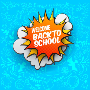 Back to school comic bubble