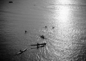 Kayak Kanuten in Biarritz Frankreich