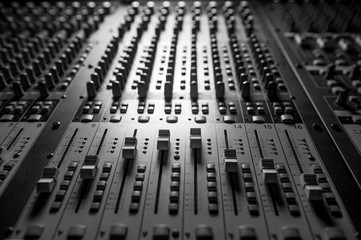 Sound music mixer control panel - obrazy, fototapety, plakaty