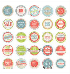 Obraz premium Retro colorful badges and labels collection