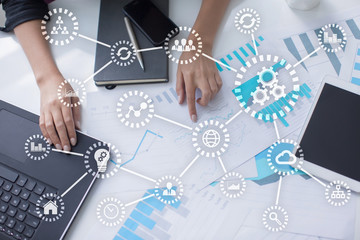 IOT. Internet of things. Automation and modern technology concept.