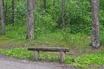 A place of rest for travellers. Forest Park Stone Tents, Ekaterinburg, Sverdlovsk oblast, Russia.