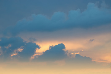 Light after rain in the evening air