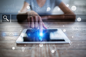 Empty Search bar. Web site, URL. Business, internet and technology concept.