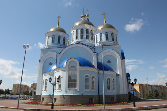View at Temple of Kazan icon of the mother of god in Saransk, Russian federation