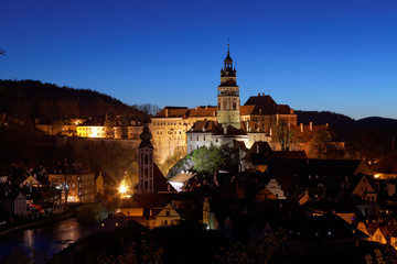 Fototapeta na wymiar Cesky Kromlov in nights , Czech Republic