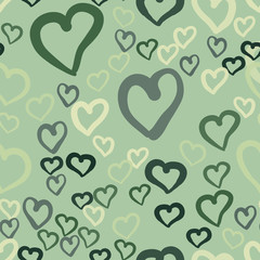 Love theme design, hearts valentine's day seamless pattern wallpaper background illustration