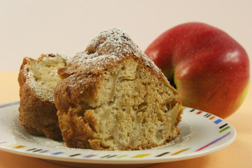 Нomemade Apple Pie and apple on the table