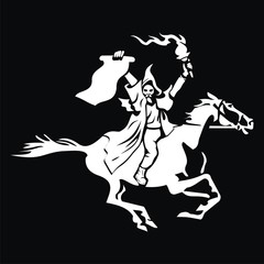 Horseman with the order and torch