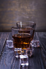 old whisky and ice