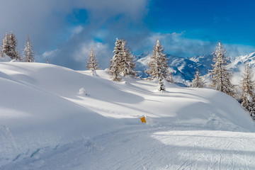 Skiing in the dolomites