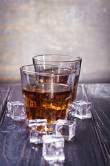 old whisky and ice