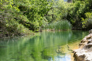 Laghetto di Cassibile, riserva naturale orientata Cavagrande del Cassibile, Siracusa, Sicilia