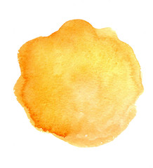 Watercolor design light yellow circle