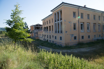 Case distrutte, terremoto; Destroyed houses, earthquakes, Amatrice, Italia