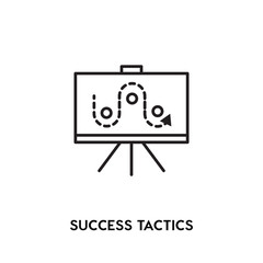 Success Tactics vector icon, mission symbol. Modern, simple flat vector illustration for web site or mobile app