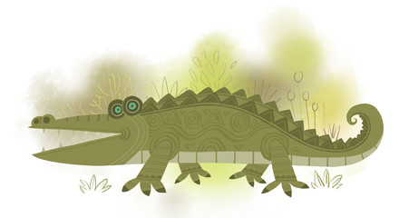 Crocodile cartoon character