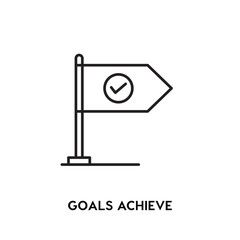Goals Achieve vector icon, flag symbol. Modern, simple flat vector illustration for web site or mobile app