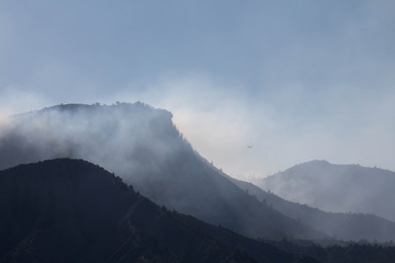 Smoke from wildfire in Durango, Colorado