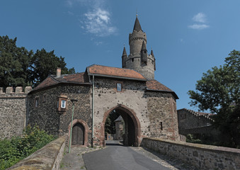 Fototapeta na wymiar Entrance to Friedberger Burg, Hesse, Germany