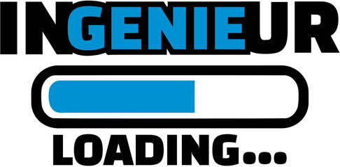 Engineer Loading bar with german word