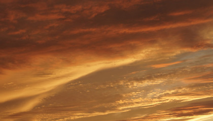 Sky with clouds at sunset