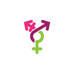 Gender equity icon logo