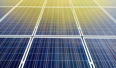 Solar cell photovoltaic panel detail and closeup