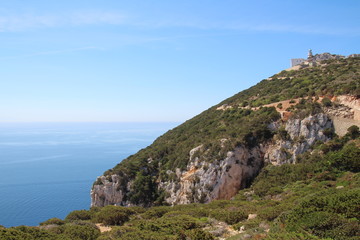 Fototapeta na wymiar Leuchtturm bei Capo Caccia