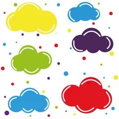 Fototapete Rund Vector color background with clouds © Mockvichka