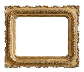 Golden frame for paintings, mirrors or photos