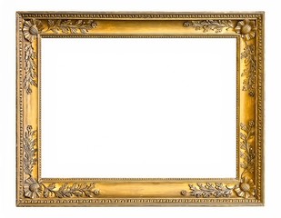 Golden frame for paintings, mirrors or photos