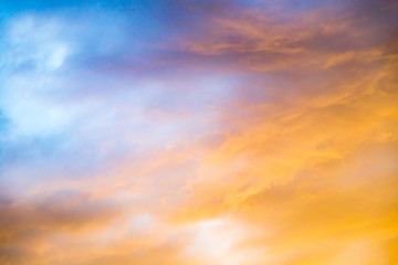 Clouds at sunset as background