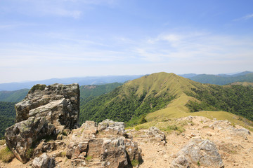 徳島県　剣山山頂から見た次郎笈
