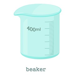 Measuring cup icon, cartoon style