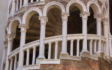 Fototapeta premium external multi-arch spiral staircase