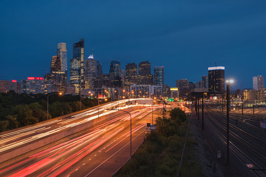 Philadelphia at night