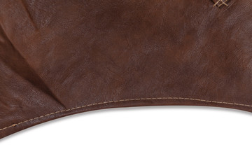 Close up of dark leather texture background surface