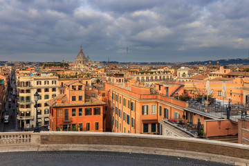 Fototapeta premium Stormy sky over Rome