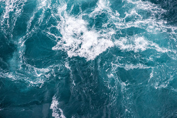 Fototapeta na wymiar sea water- blue transparent fresh ocean water background