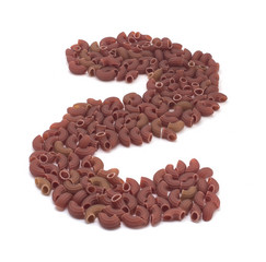 Obraz premium Red pasta on a white background
