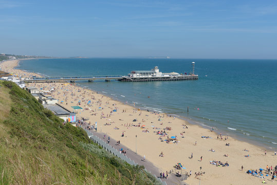 Bournemouth beach and pier looking towards Boscombe