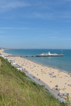 Bournemouth beach and pier looking towards Boscombe