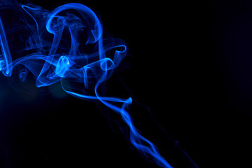 Fototapeta premium Smoke and Fog on Black Background