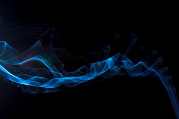 Smoke and Fog on Black Background