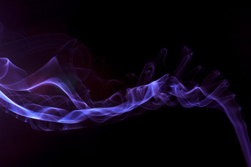 Smoke and Fog on Black Background