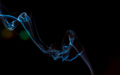 Smoke and Fog on Black Background