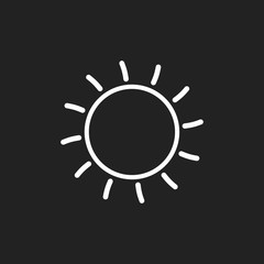 Sun icon vector illustration. Sun with ray symbol.