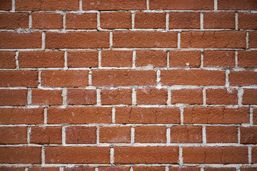 large straight brick wall, background or texture